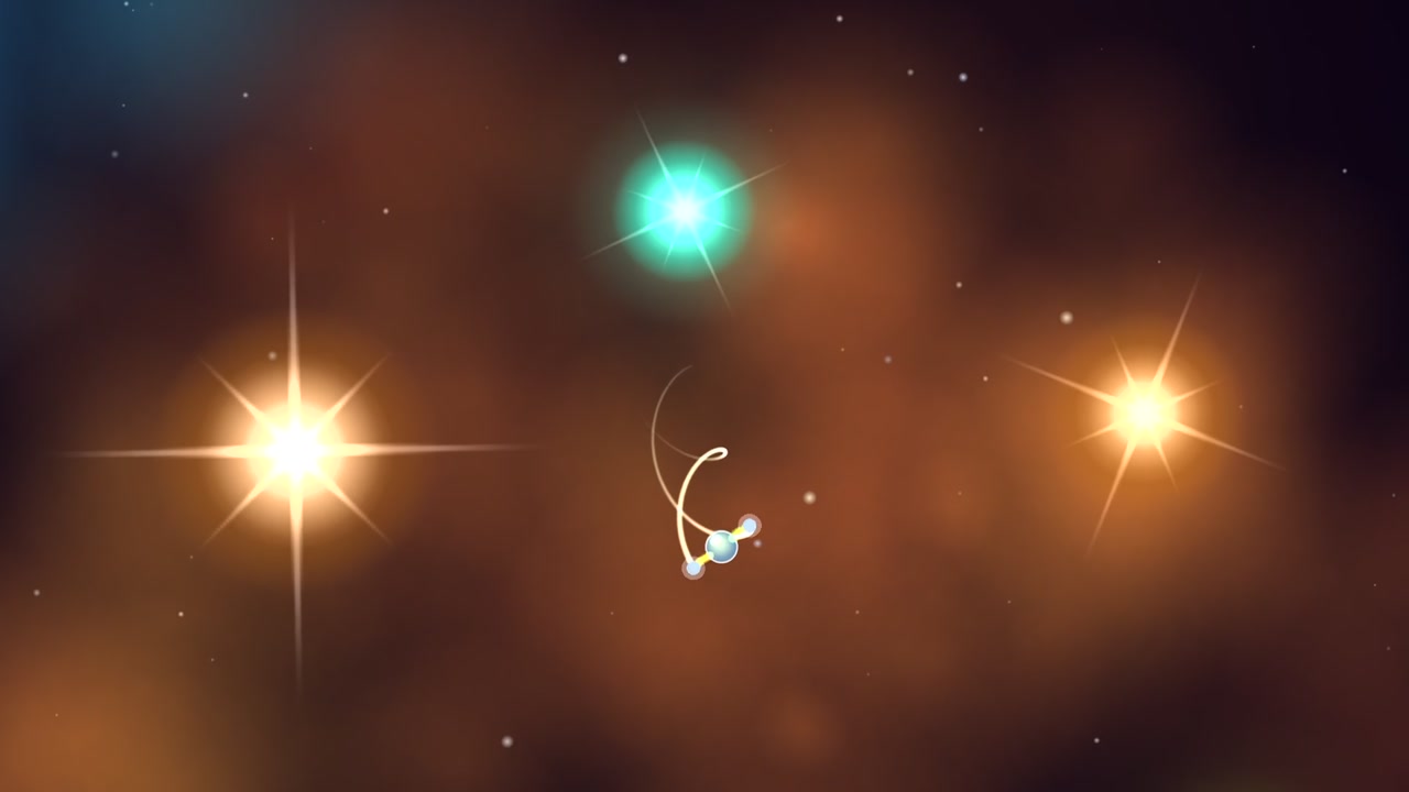 A ship drifting through a glowing nebula in Brodysong, the Angel Choir voice