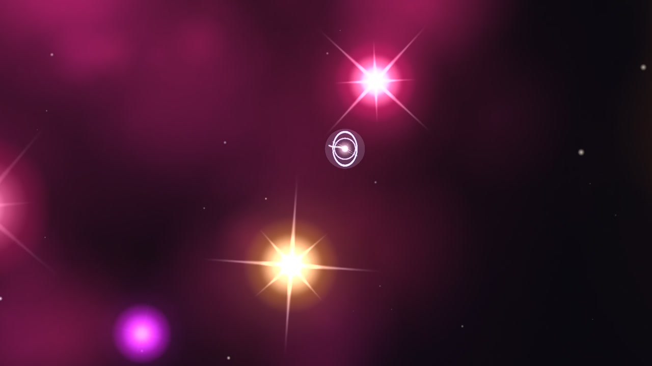 A ship drifting through a glowing nebula in Brodysong, the Strings voice
